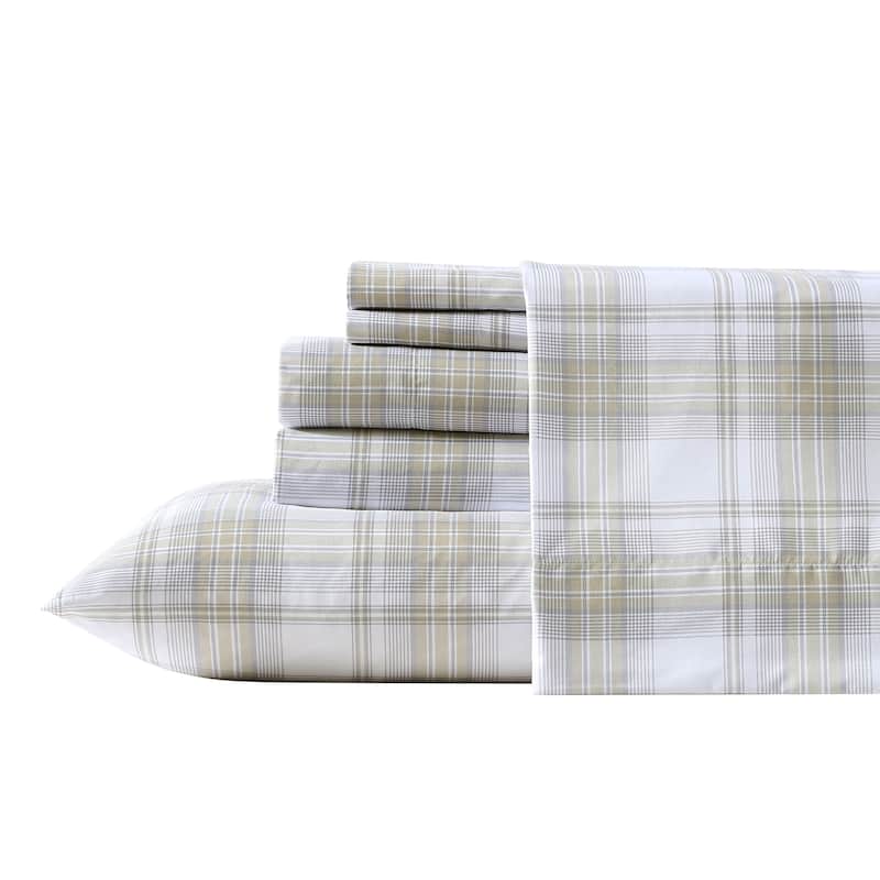Wrangler Printed Novelty Sheet Sets - Dayton Valley Plaid Beige - Queen