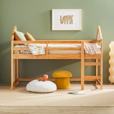 Walker Edison Wood Low Loft Bed