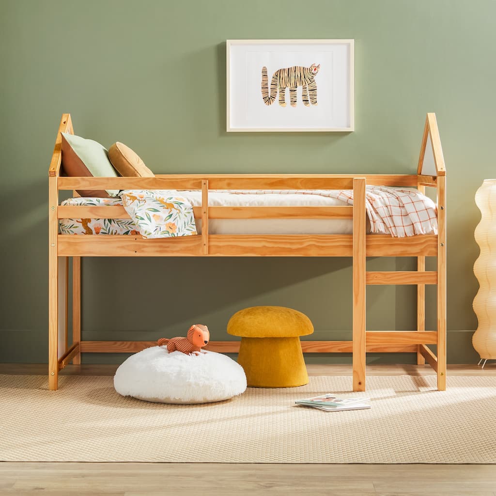 Walker Edison Wood Low Loft Bed