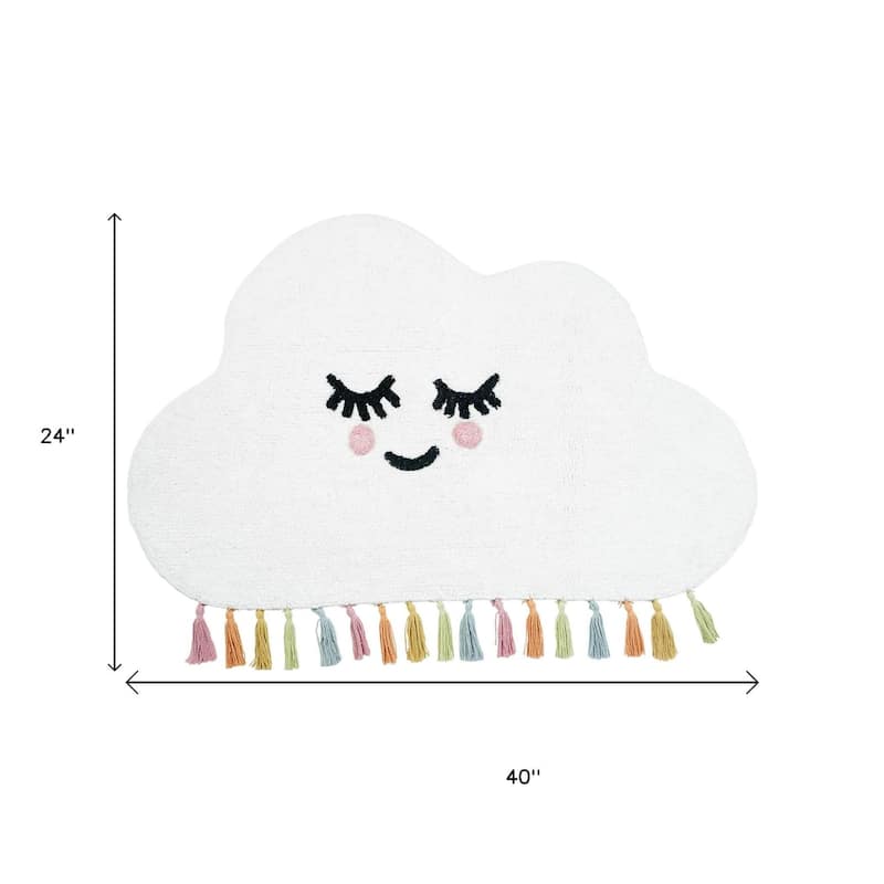 HomeRoots Juvenile/Youth Contemporary Novelty Area Rug - 40.00 in. x 24.00 in. x 0.30 in.