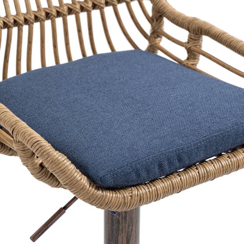 Swivel Bar Stools Set of 2 Adjustable Counter Height Chairs