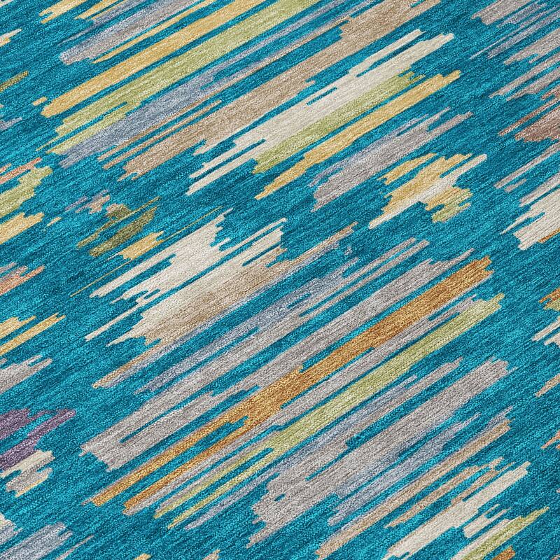 Machine Washable Indoor/ Outdoor Modern Trellis Chantille Rug