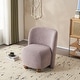 preview thumbnail 6 of 18, Christopher Knight Home - Eliana Modern Teddy Fabric Accent Chair with Curved Backrest and Legs