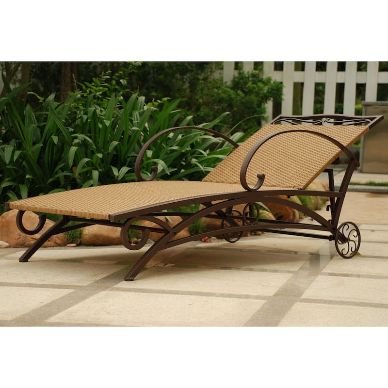 Valencia Resin Wicker Multi-Position Chaise - Honey