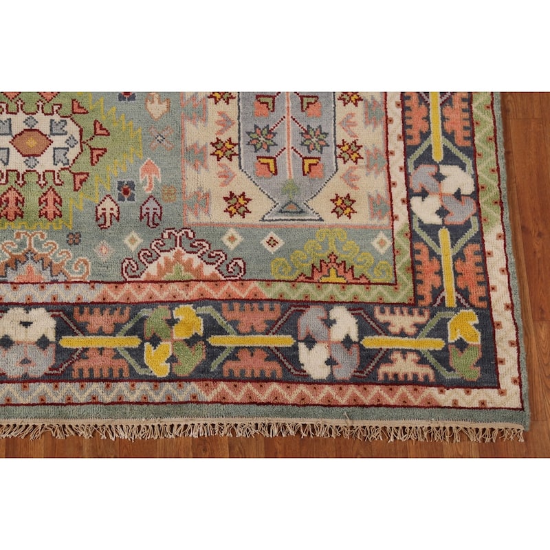 Geometric Heriz Serapi Oriental Area Rug Handmade Wool Carpet - 7'11"x 9'11"