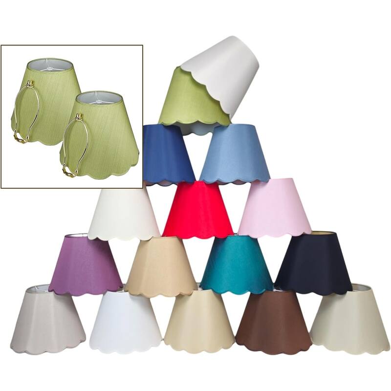 Royal Designs Scallop Empire Lamp Shade Set of 2 - 7 x 13 x 10