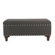 preview thumbnail 4 of 12, Copper Grove Raush Tufted Linen Storage Bench