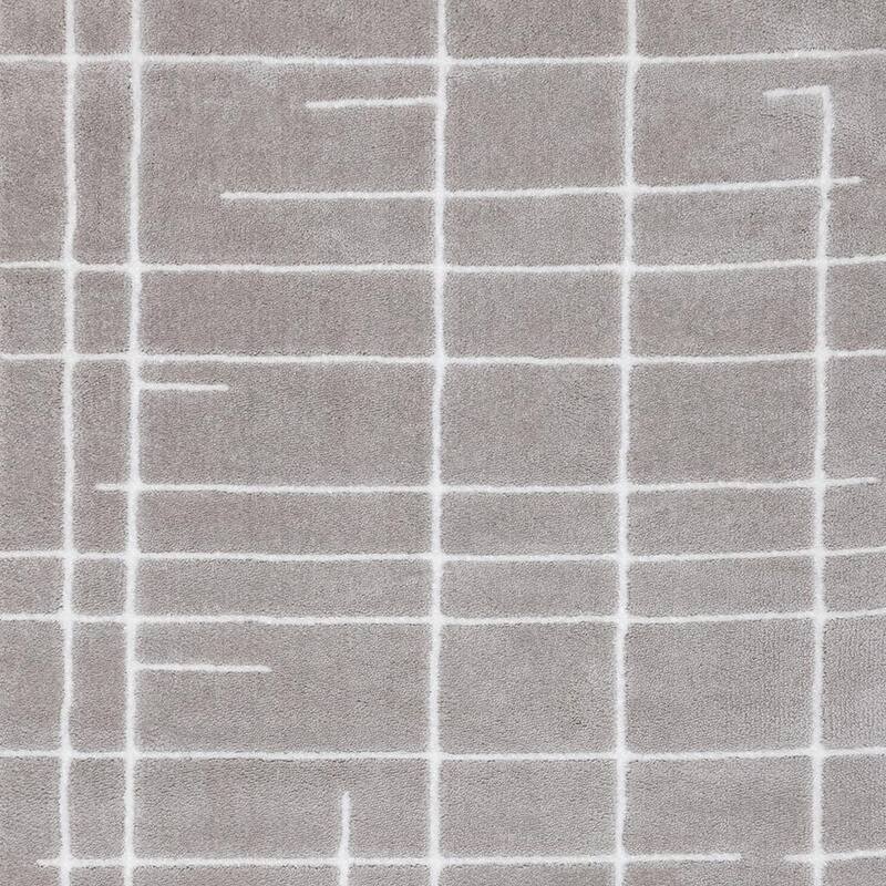 HomeRoots Striped Modern Rectangle Area Rug - 5' X 8'