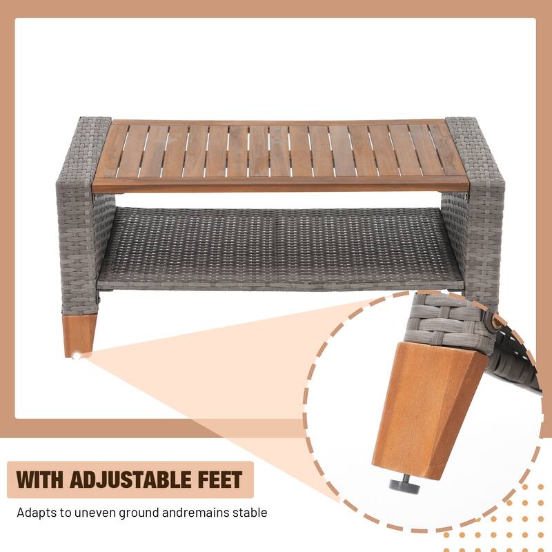Outdoor 8-piece Sofa Set With Swivel Chair Patio Furniture