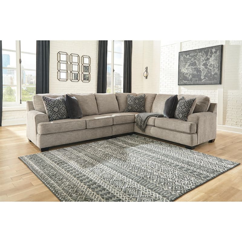 Bovarian 3-Piece Contemporary Stone Sectional
