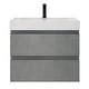 preview thumbnail 14 of 71, Baillie 30'' Wall-Mounted Vanity with Reinforced Acrylic Sink 30''Width - Cement Gray