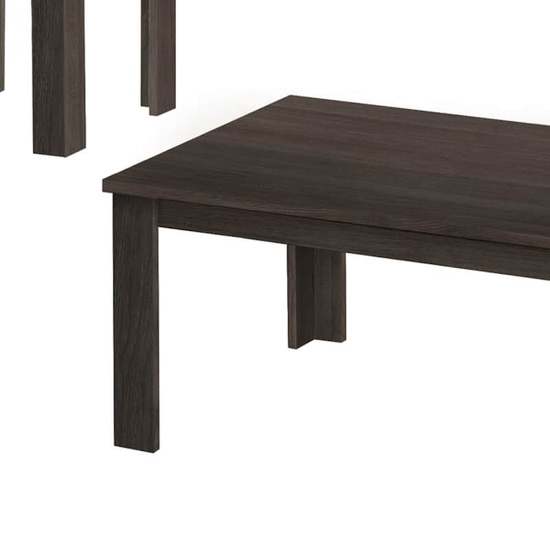 HomeRoots Set of Three 44" Oak Coffee Table - 44' X '15' X '22