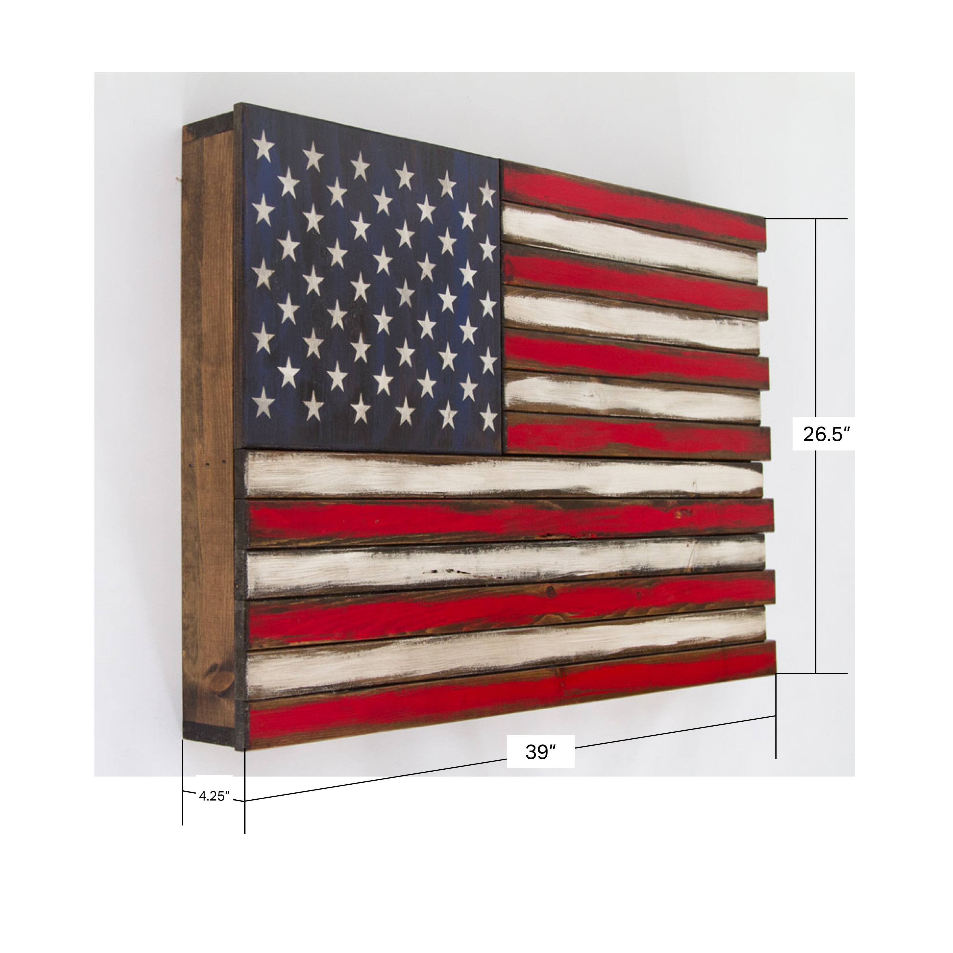 American Furniture Classics Model Large American Flag Wall Hanging Gun