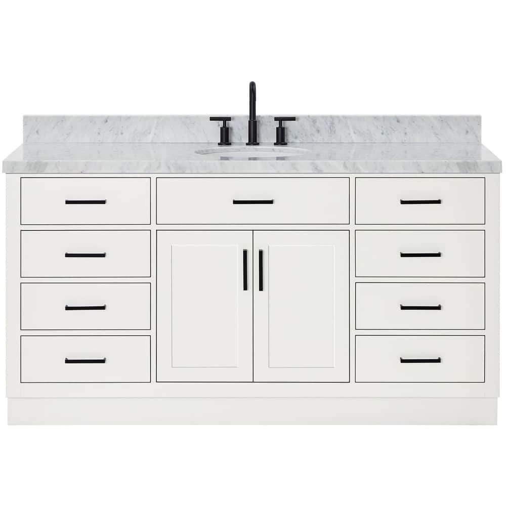 Ariel T067SCWOVO Hepburn 67" Free Standing Single Basin Vanity Set