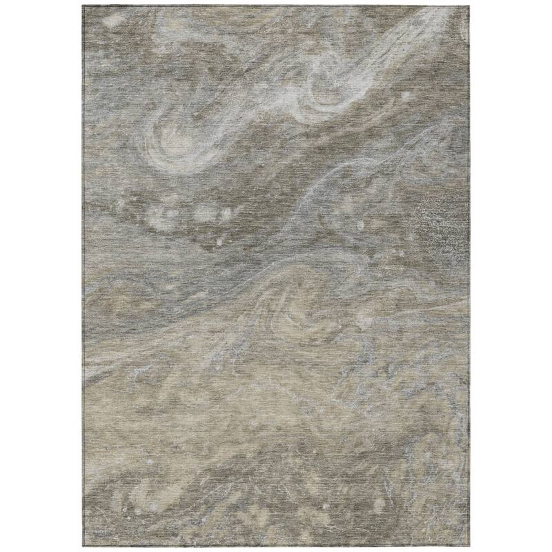 HomeRoots Abstract Transitional Rectangle Outdoor Rug