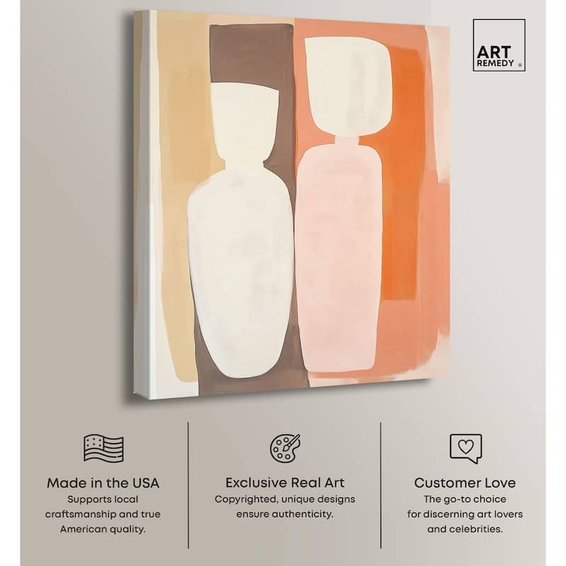 Pink Meets Clay I Canvas by Art Remedy, Gallery Wrapped