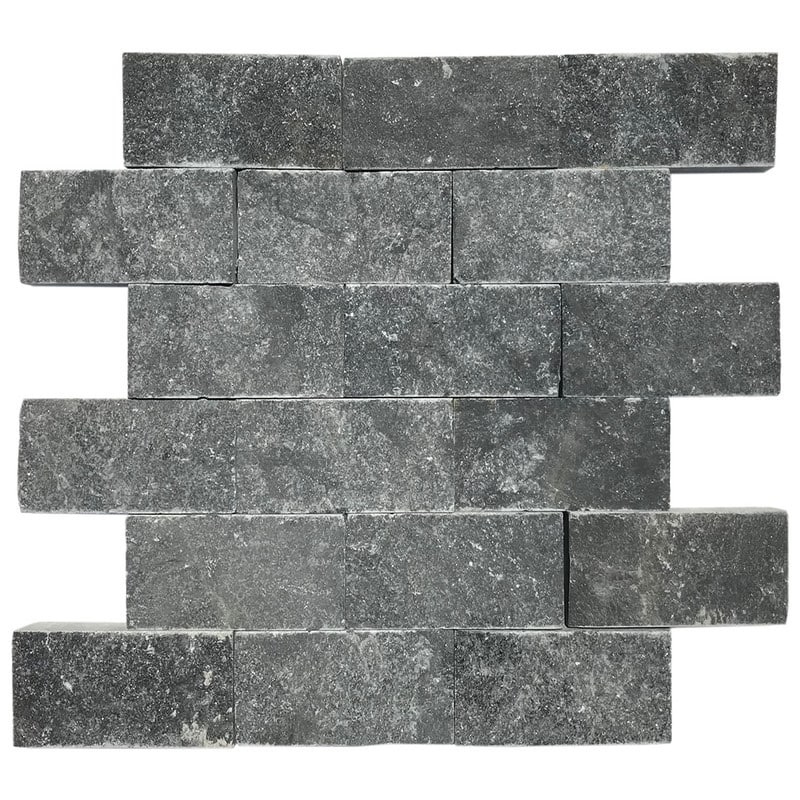 Midnight Marble 2" x 4" Split Face Mosaic