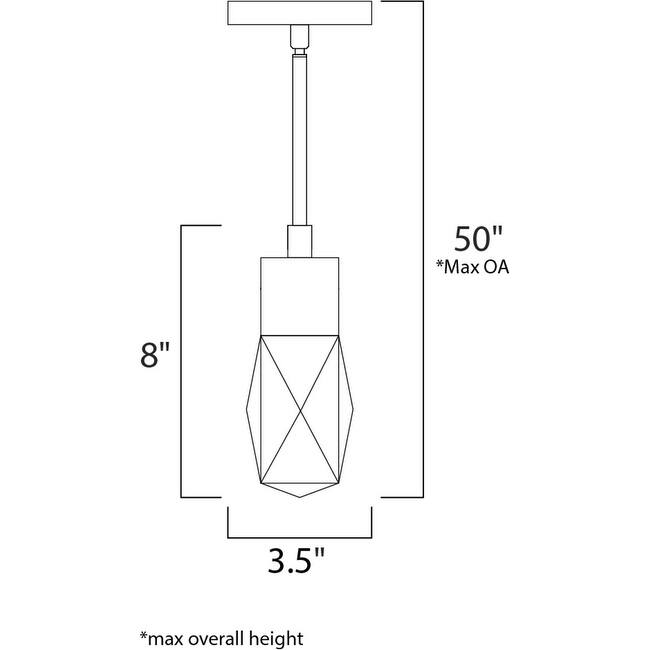 Studio M Empire 3-1/2" Wide Faceted Crystal LED Pendant
