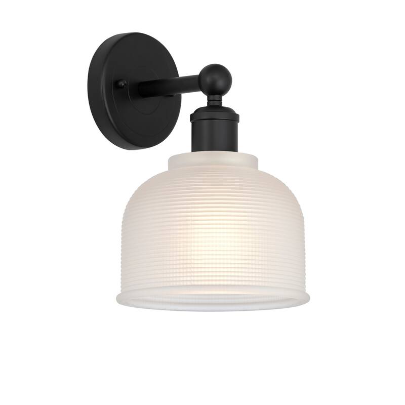Innovations Lighting 616-1W-11-6 Dayton Sconce Dayton 11" Tall Wall - Matte Black / White