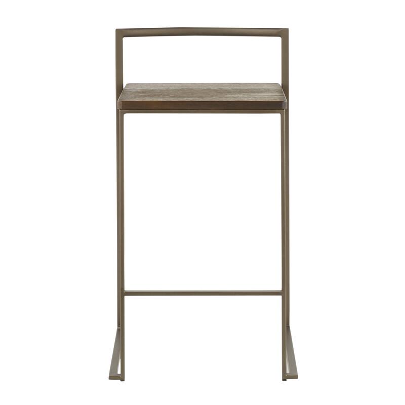 Carbon Loft Forrest Industrial Stackable Counter Stool (Set of 2) - N/A