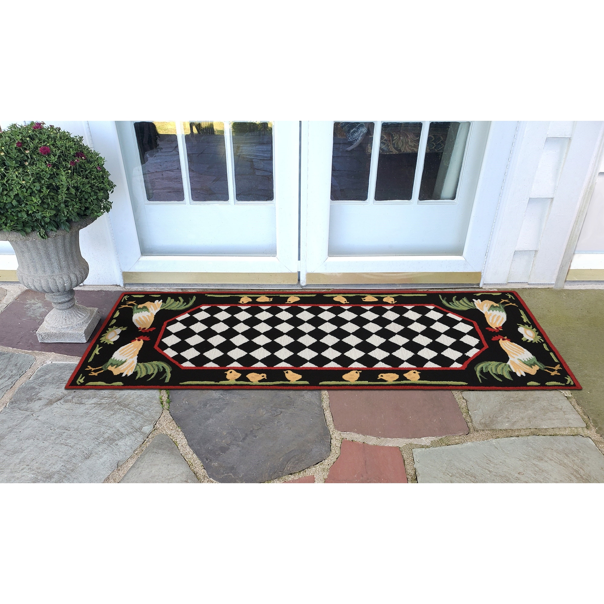 Liora Manné Frontporch Roosters Indoor/Outdoor Rug - 2'6 x 4