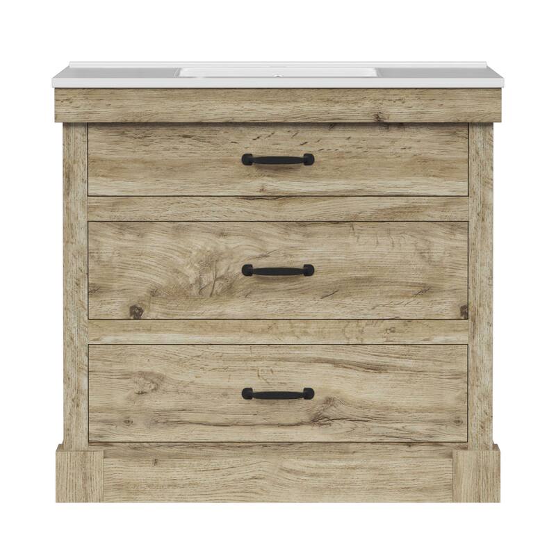 Teamson Home Donovan 36" Single Bathroom Vanity with Square Sink