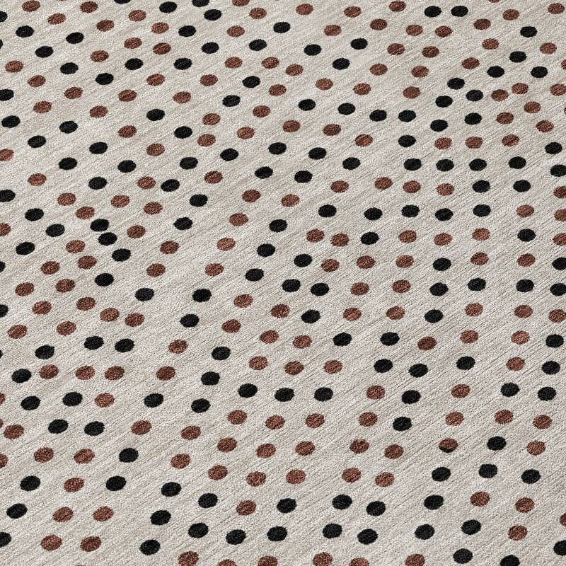 Machine Washable Indoor/ Outdoor Modern Dotty Chantille Rug