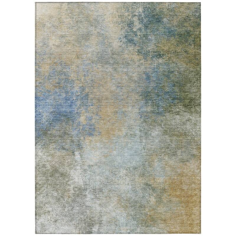 HomeRoots Abstract Transitional Rectangle Outdoor Rug