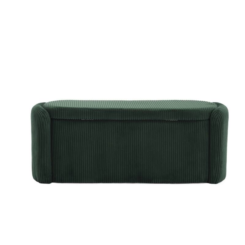 Entryway Upholstered Fabric Storage Ottoman