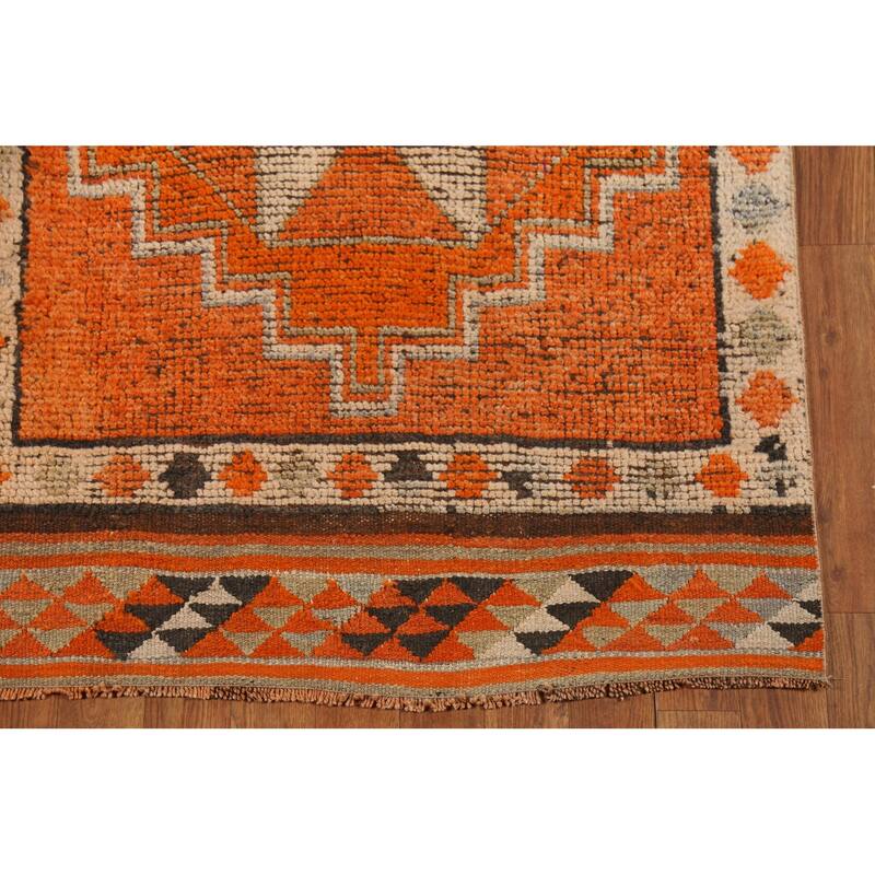 Anatolian Oriental Vintage Runner Rug Handmade Wool Carpet - 2'11"x 11'2"
