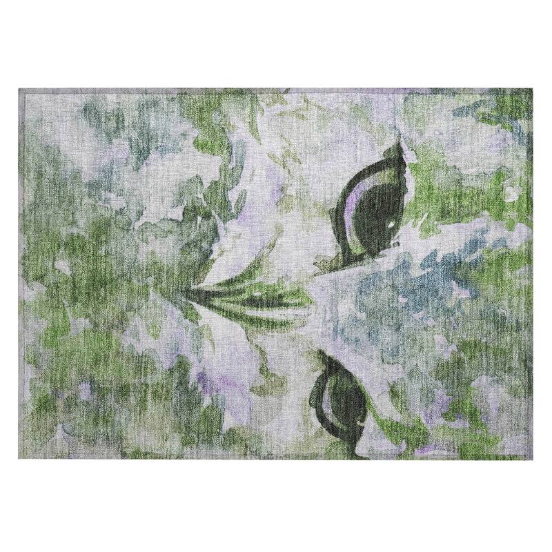 Machine Washable Indoor/ Outdoor Modern Owl Chantille Rug