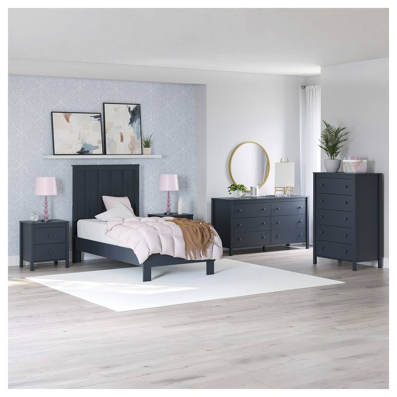Signature Design by Ashley Simmenfort Dark Blue Platform Bed