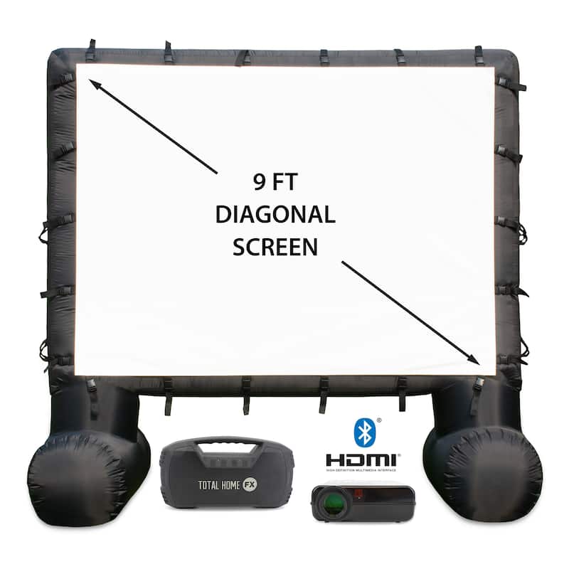 Total HomeFX 1500 Lumen Outdoor Theatre Kit with Inflatable Screen
