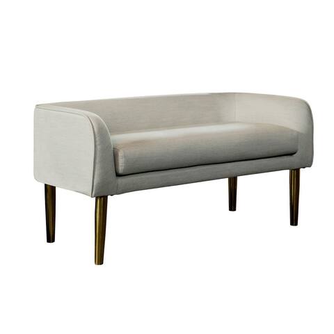 Low Back Fabric Upholstered Bench