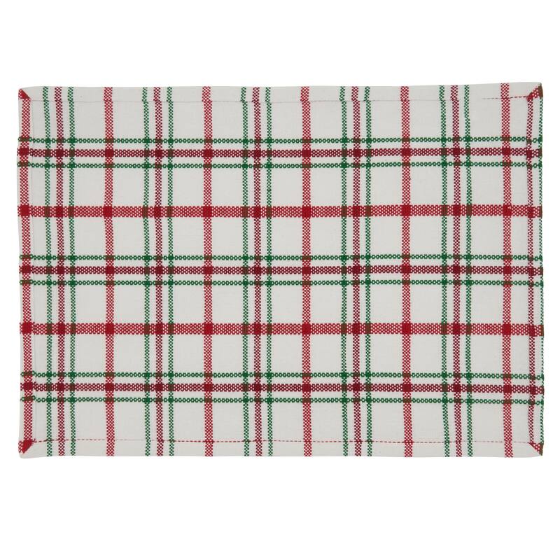 Table Placemats With Plaid Design (Set of 4)