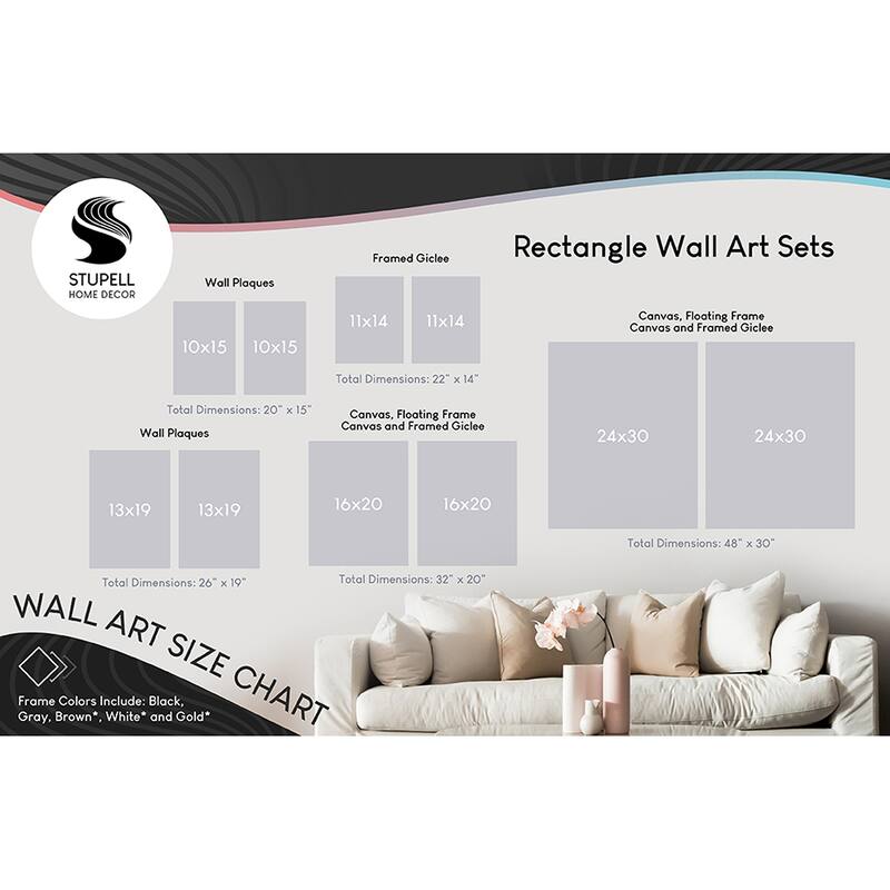 Stupell Purple Flower Bloom Design, 2pc Multi Piece Canvas Wall Art Set