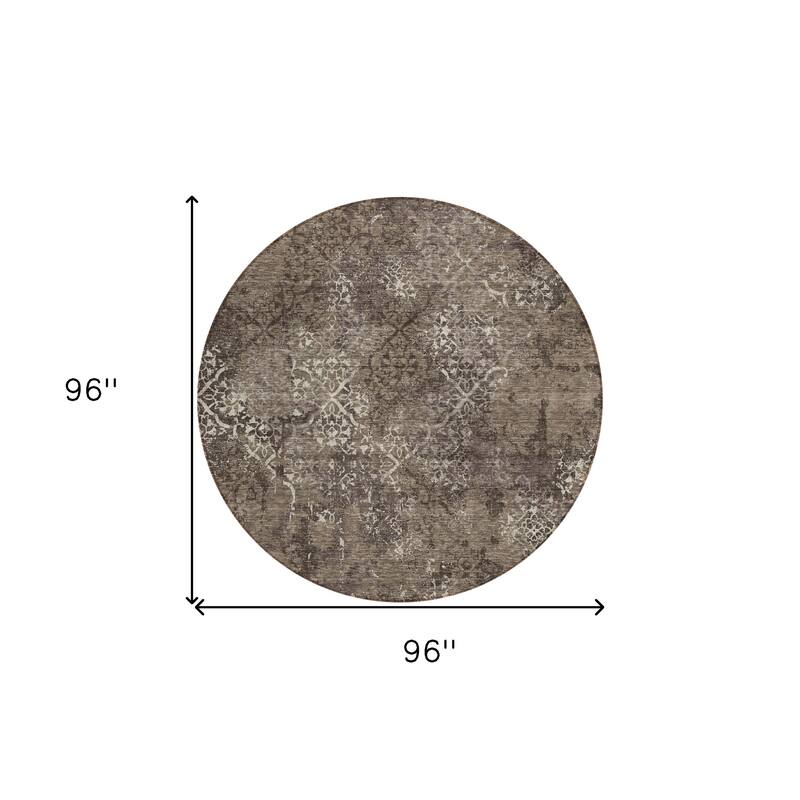 HomeRoots Floral Transitional Rectangle Outdoor Rug