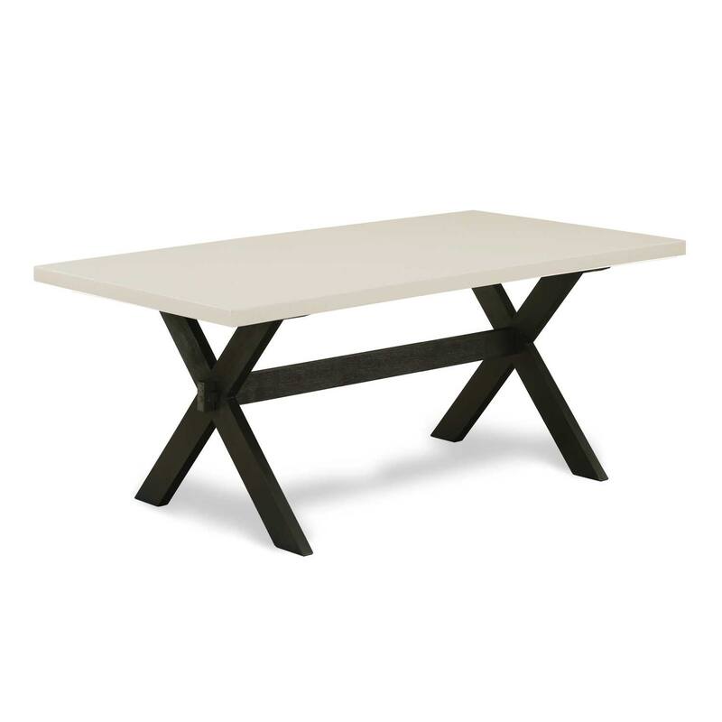 Modern 5-Piece Dining Room Set - Rectangular Table & 4 Upholstered Chairs - 72