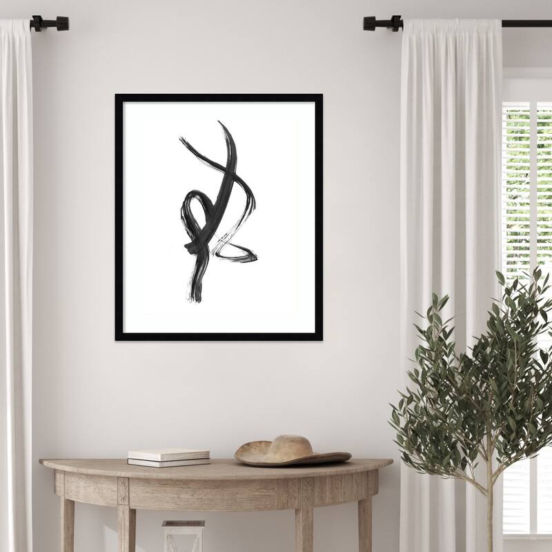 Brush Stroke No. 1 by Danushka Abeygoda Wood Framed Wall Art Print