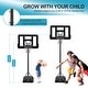 preview thumbnail 3 of 5, Basketball Hoop Portable Basketball Goal System 6.5-10ft Adjustable 44in Backboard for Indoor Outdoor Black - 7'9" x 9'9"