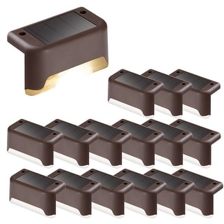 Solar Powered Deck Bronze Finished LED Outdoor 16 Pack  Light