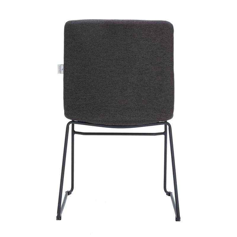 Zylar Modern Leather Guest Chair with Lumbar Support, Stainless Steel Base, High-Density Foam, Floor Protectors, 300 lb Capacity