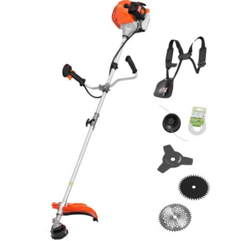 3-in-1 Gas String Trimmer 42.7CC, 1.6HP Brush Cutter & Edger - 73.62 x 24.41 x 16.73 in
