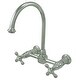 preview thumbnail 4 of 7, Restoration Wall Mount Bridge Kitchen Faucet Polished Chrome
