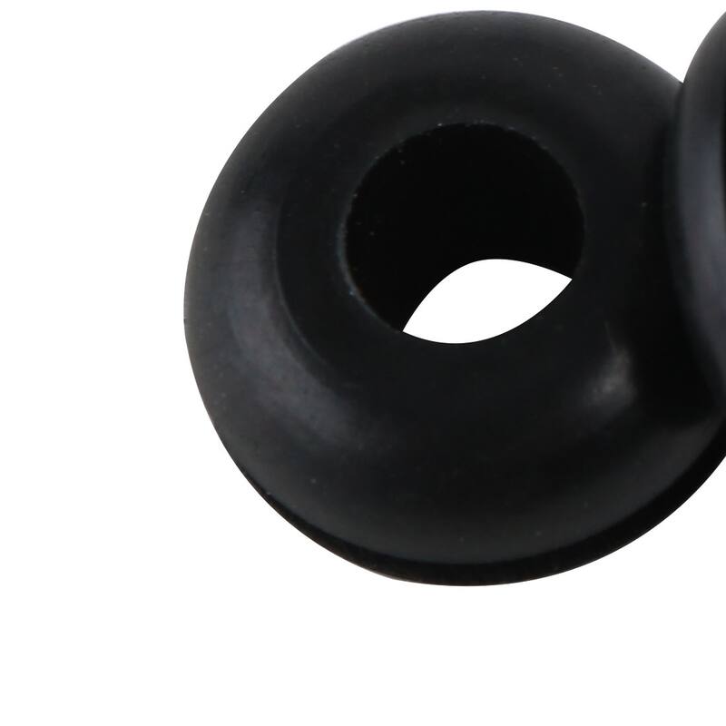 10 Pcs Black Armature Wire Double Sided Rubber Grommet 5mm x 8mm - 0.47" x 0.24" (D*T)