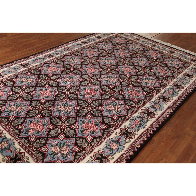All-Over Floral Art & Craft Chinese Area Rug Handmade Wool Carpet - 6'0"x 9'7"