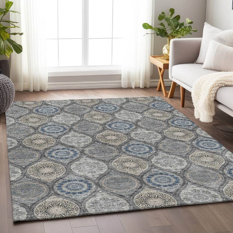 Premium Washable Super Soft Boho Mosaic Mayfield Rug - Gray - 2'6" x 3'10"