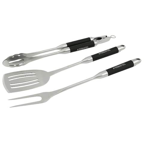 Permasteel 3 Piece Stainless Steel BBQ Tool Set
