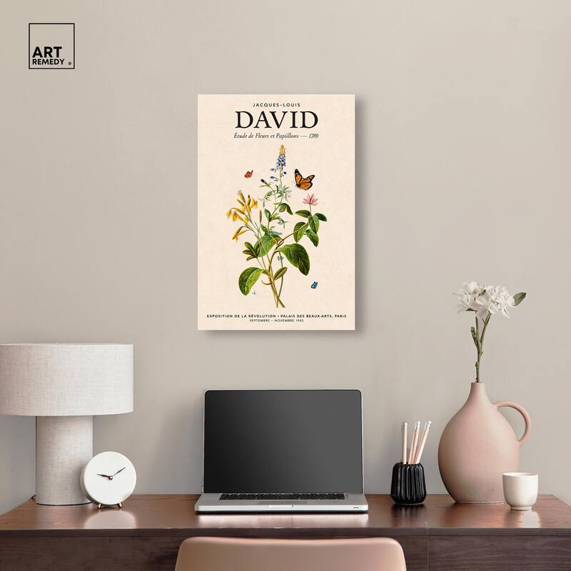 David's Delicate Flowers Canvas by Art Remedy, Gallery Wrapped