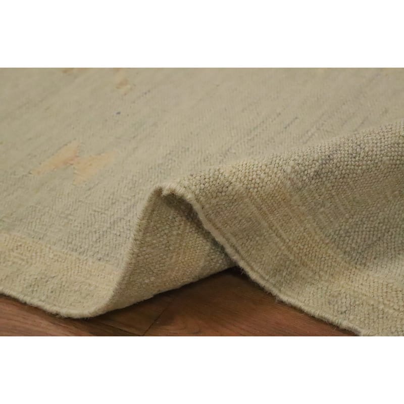Hand Woven Oriental 100% Wool Carpet Southwestern Tribal Greys & Charcoal Kilim Area Rug - 5' 6'' X 3' 2''